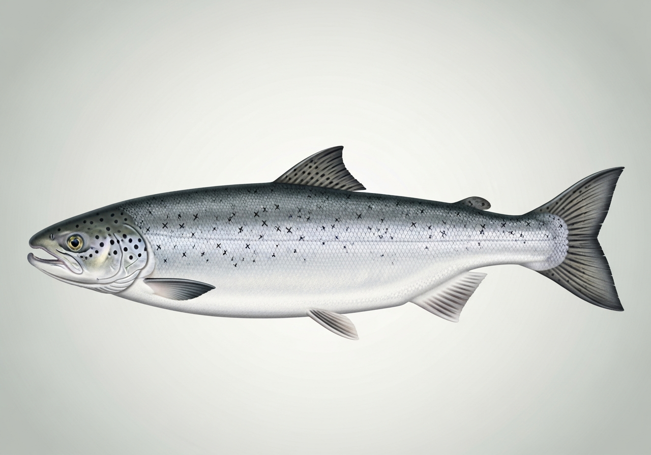 Ouananiche (Salmo salar) fish species